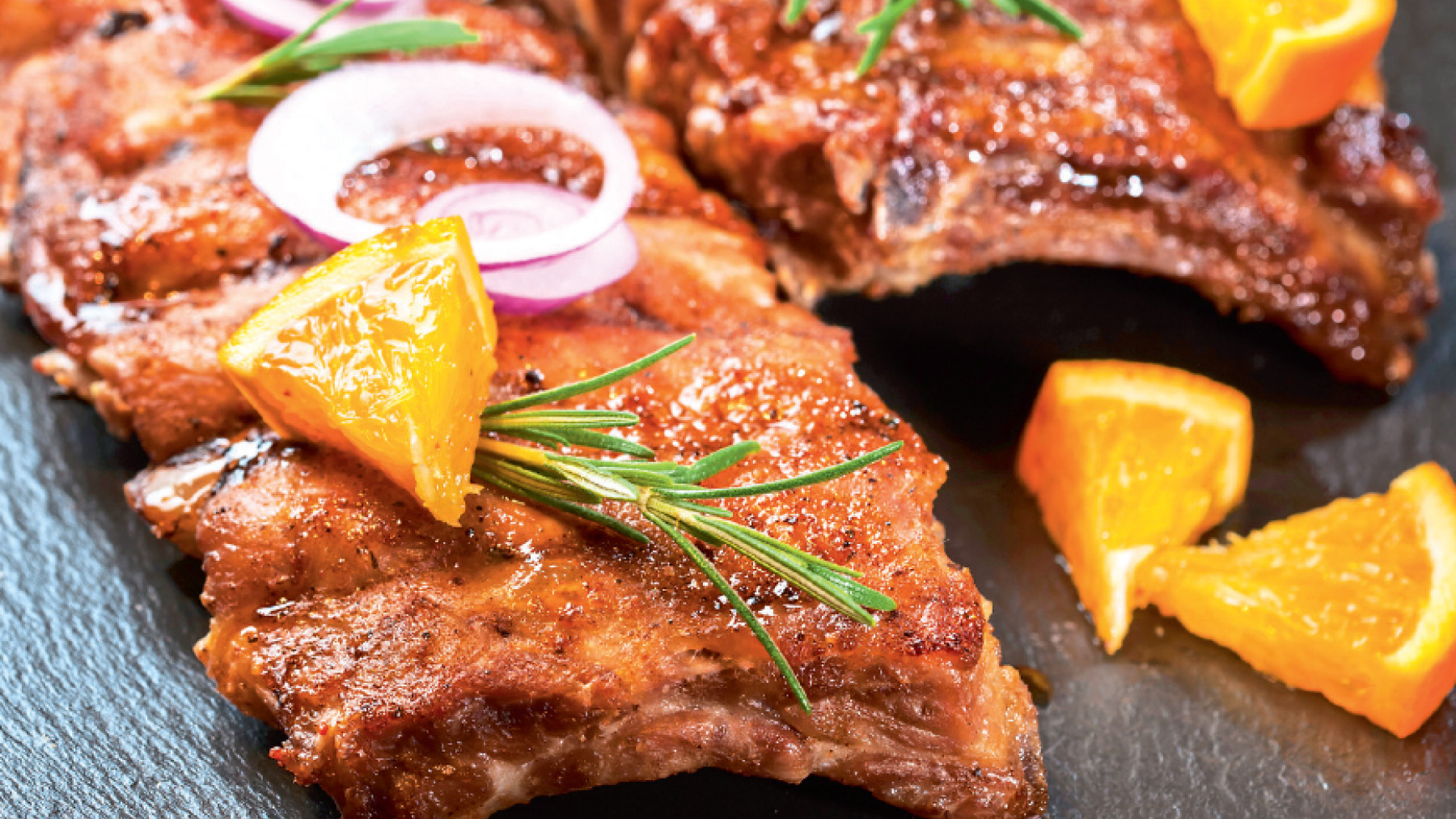 Costillas de Cerdo con Marinado de Naranja Agria