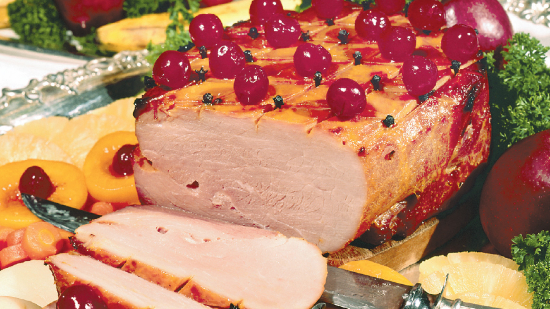 Jamón con Aderezo de Melocotón, Cherry y Mostaza