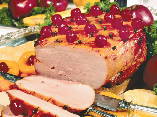 Jamón con Aderezo de Melocotón, Cherry y Mostaza