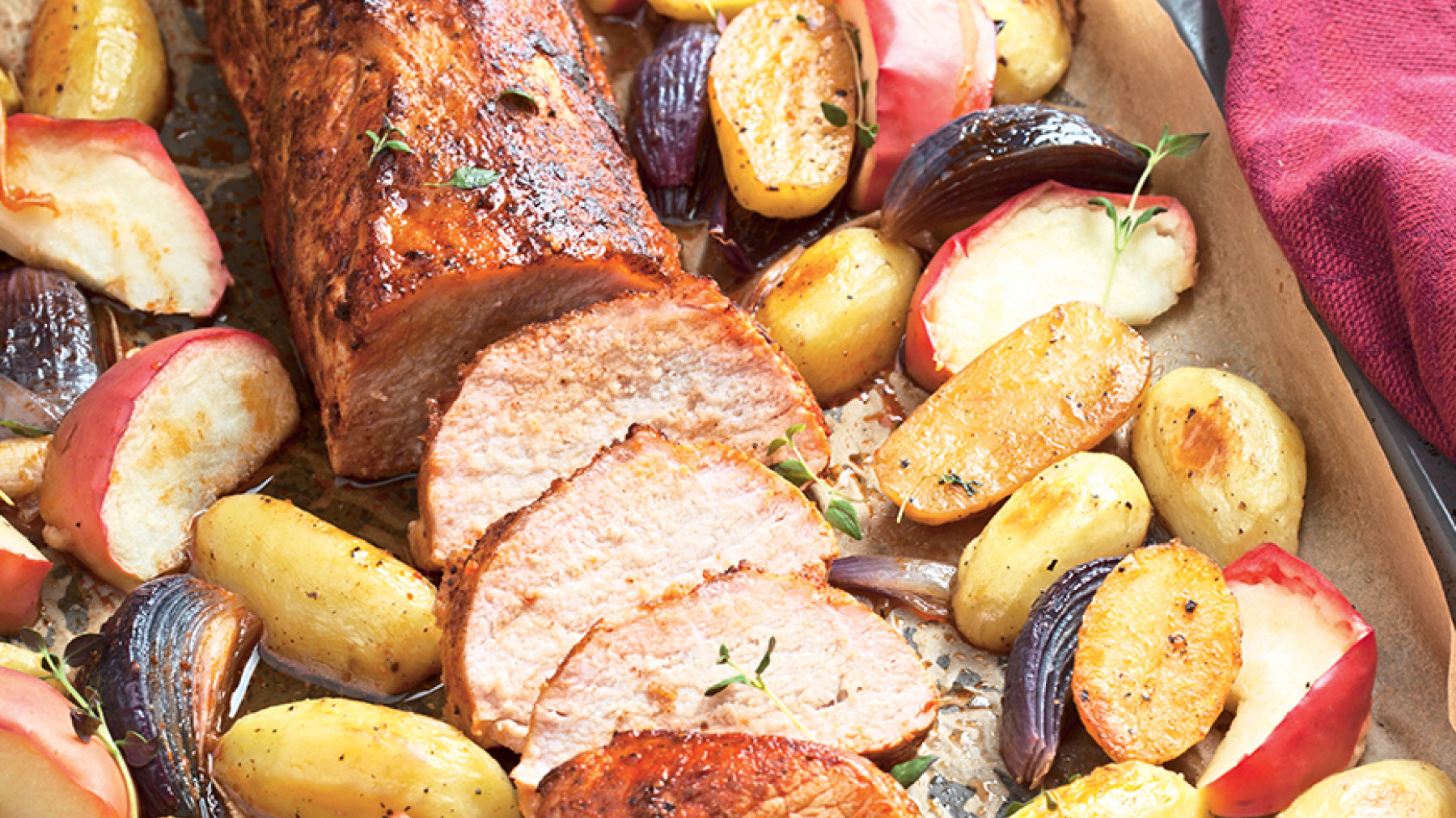 Lomo con Vegetales y Frutas