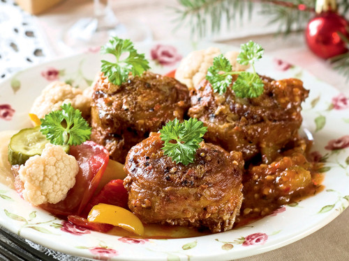 Medallones con Salsa de Mostaza