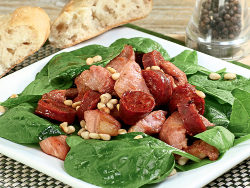 Ensalada de Espinaca con Chorizo