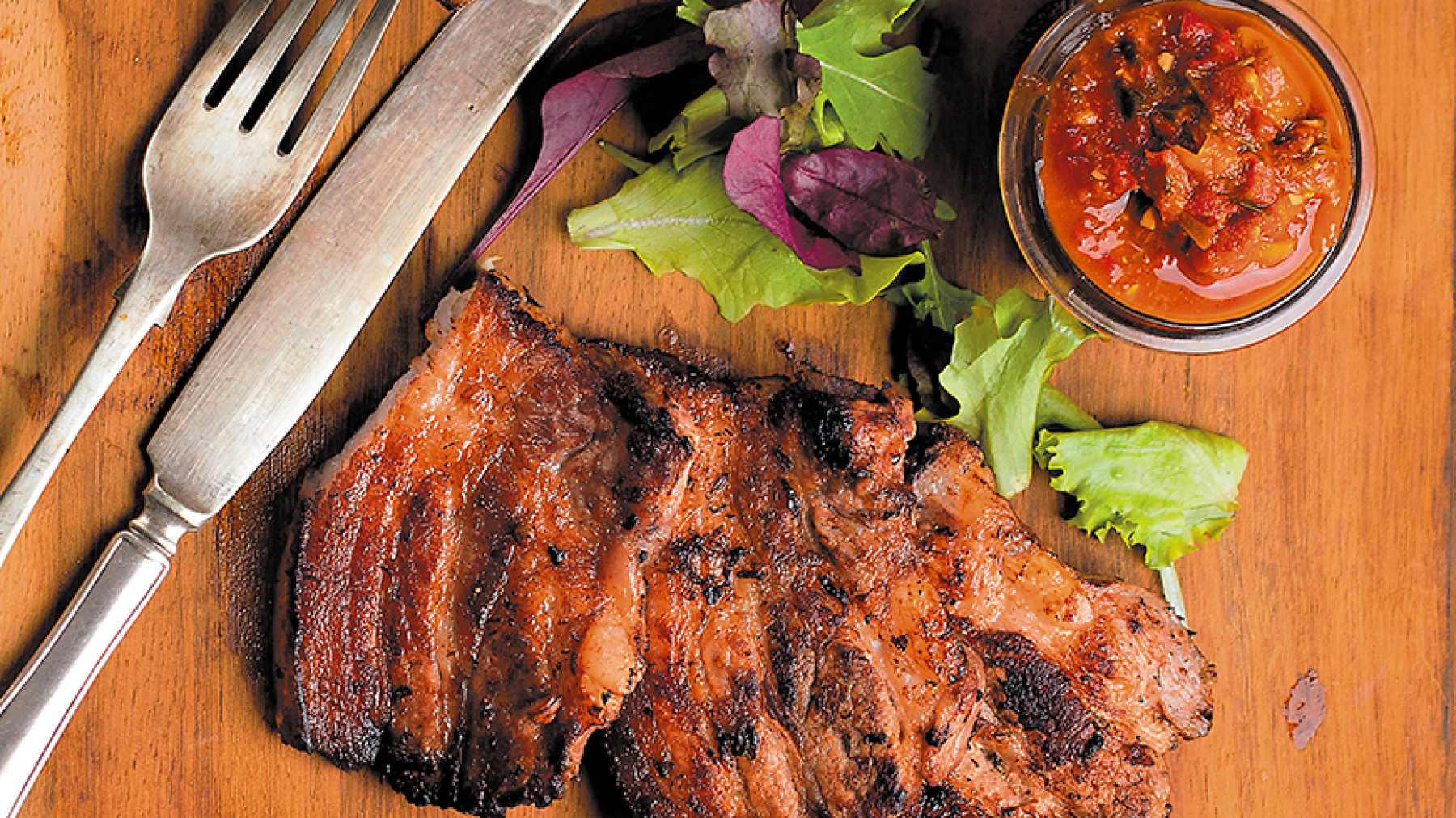 Filete de Cerdo a la Parrilla en Salsa Barbacoa Picante