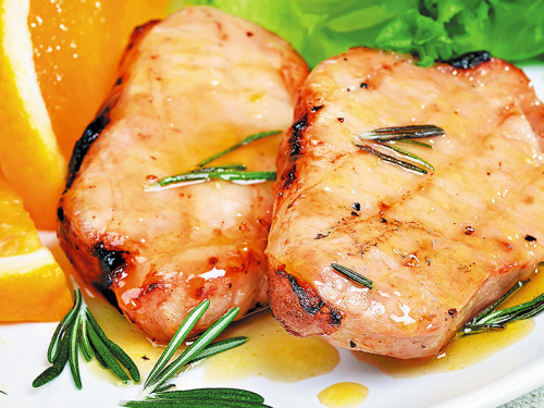 Chuleta de Cerdo en Salsa de Naranja