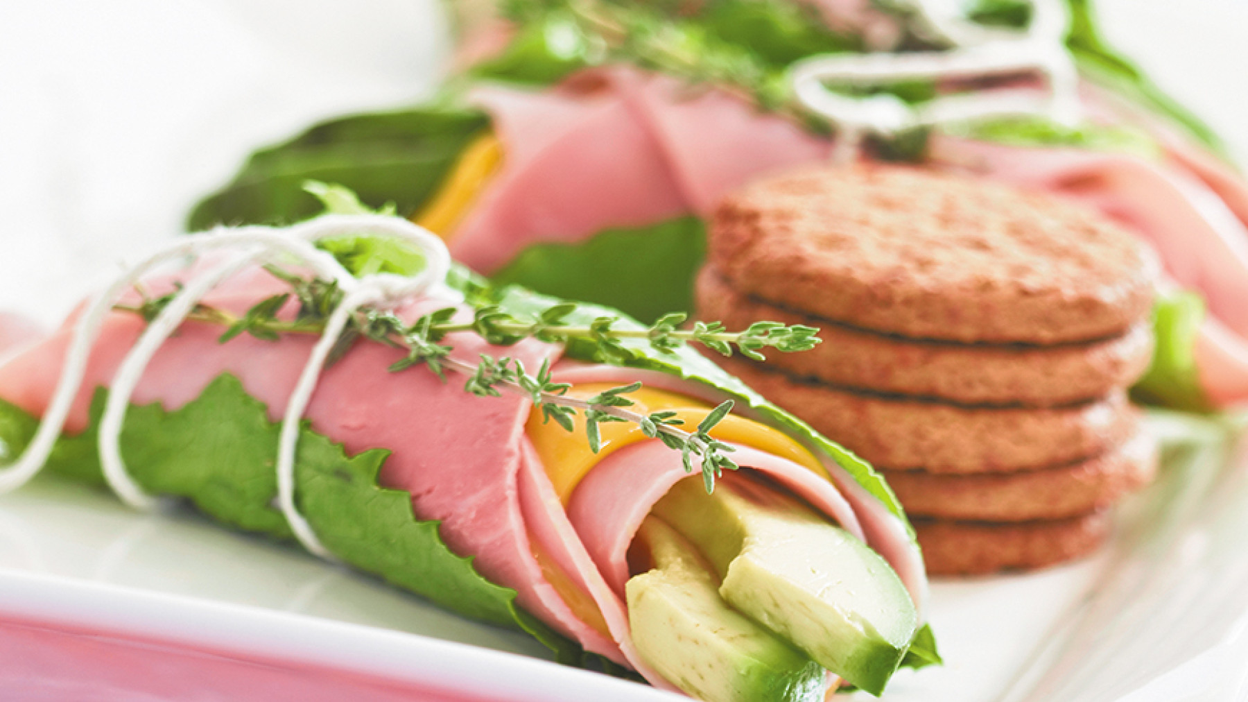 Wraps de Arúgula con Jamón y Queso
