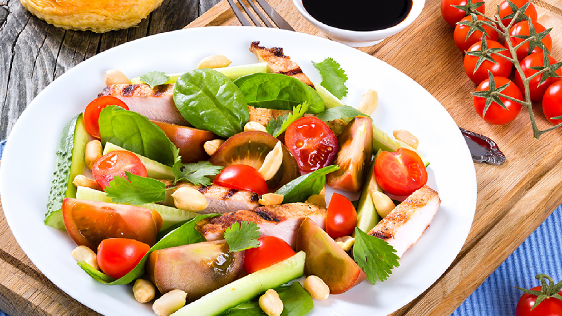 Ensalada con Trozos de Lomo Grillado