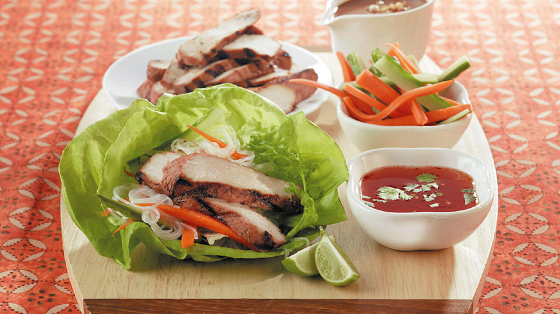 Wraps con Tiras de Lomo de Cerdo