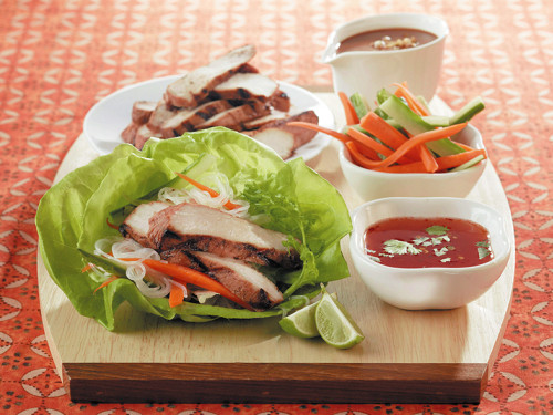 Wraps con Tiras de Lomo de Cerdo