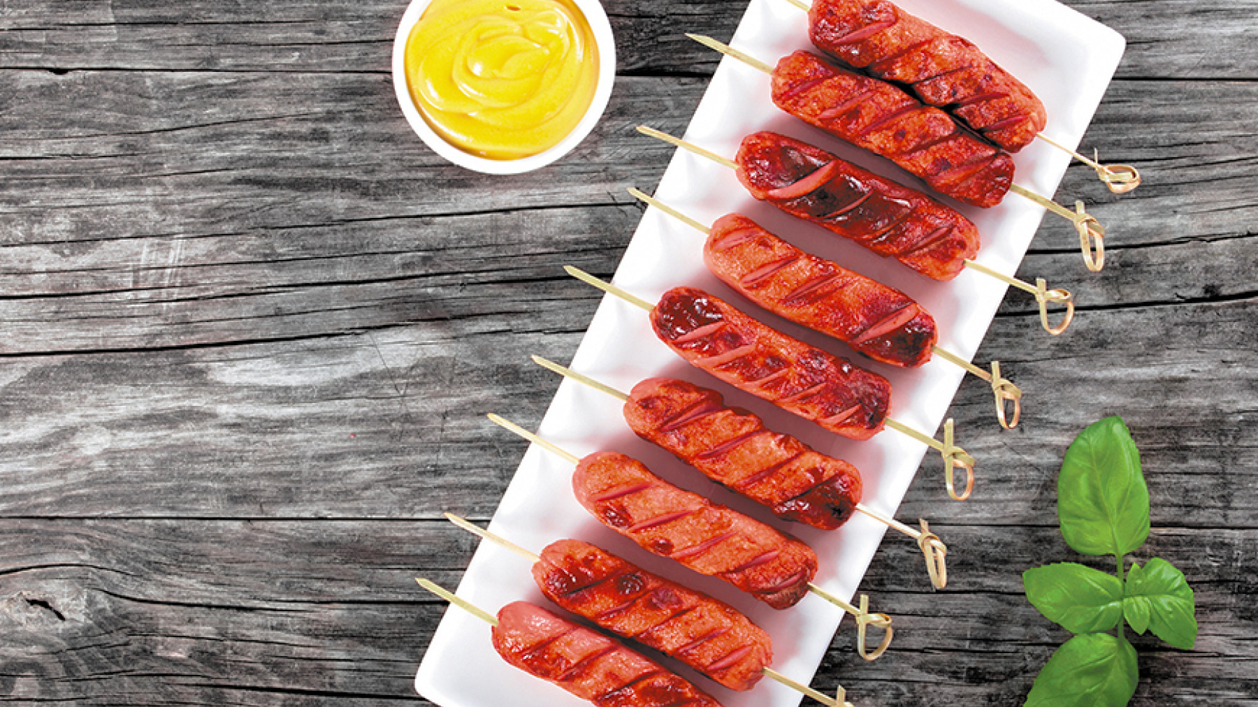 Chorizos Asados con Mostaza Miel