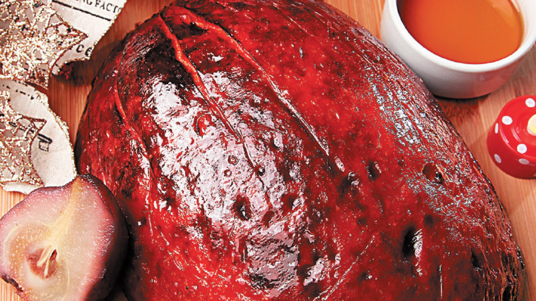 Jamón Virginia Glaseado con Miel y Peras