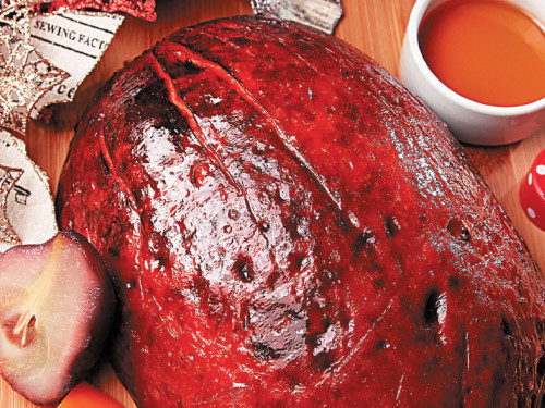 Jamón Virginia Glaseado con Miel y Peras