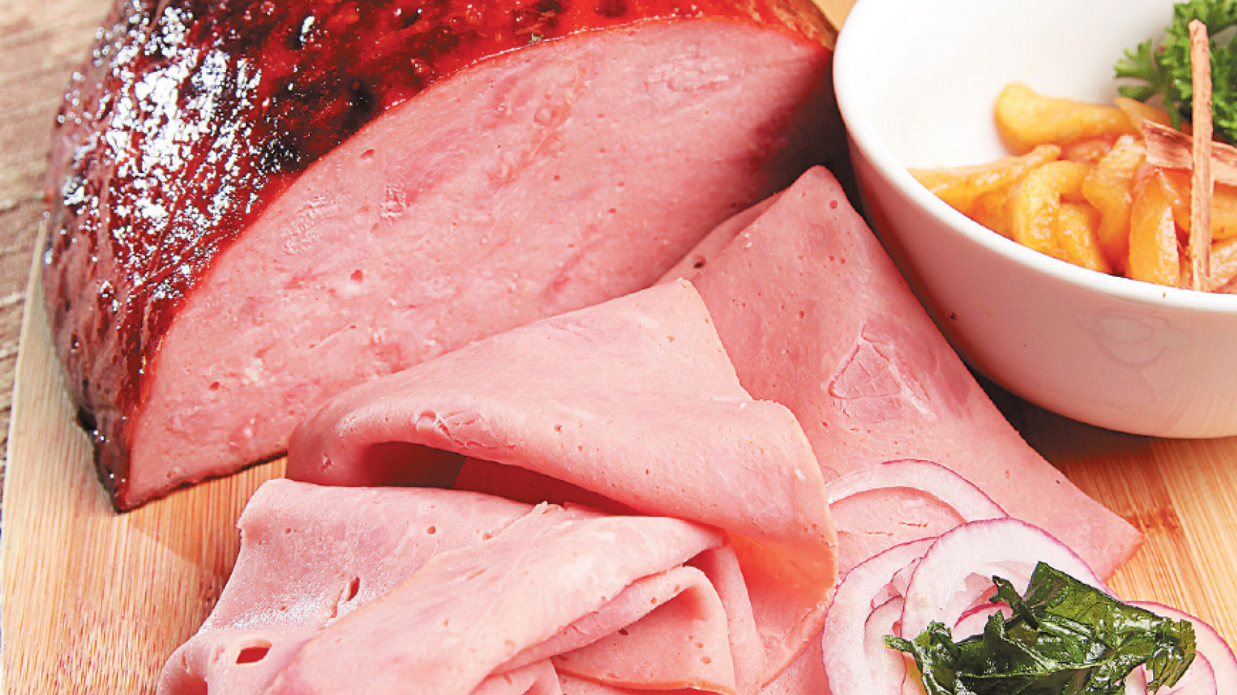 Jamón con Compota de Manzanas y Peras