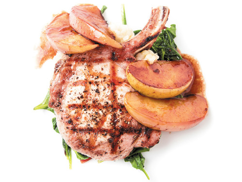 Chuleta Tomahawk Con Duraznos