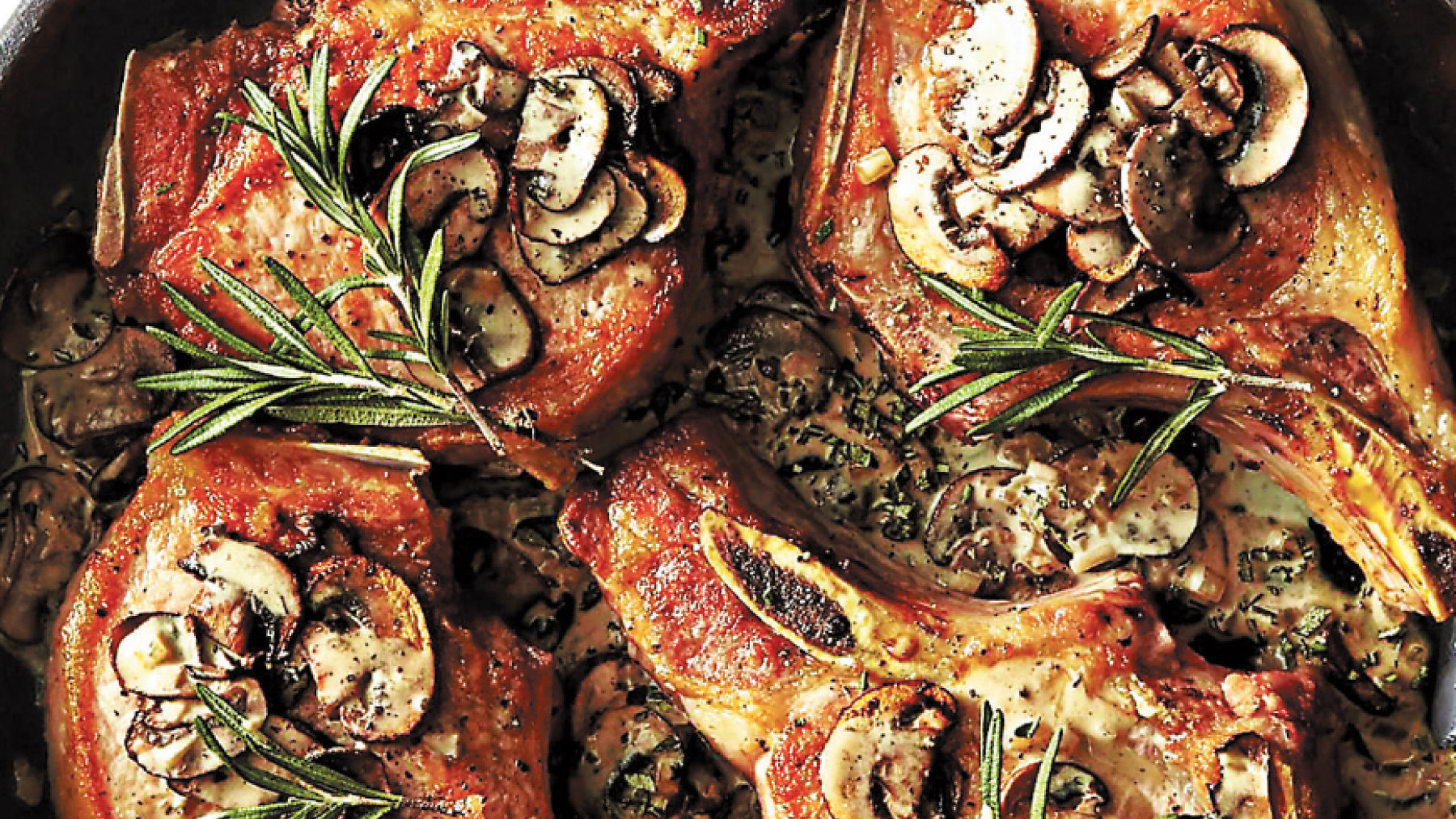 Chuletas en Salsa de Hongos