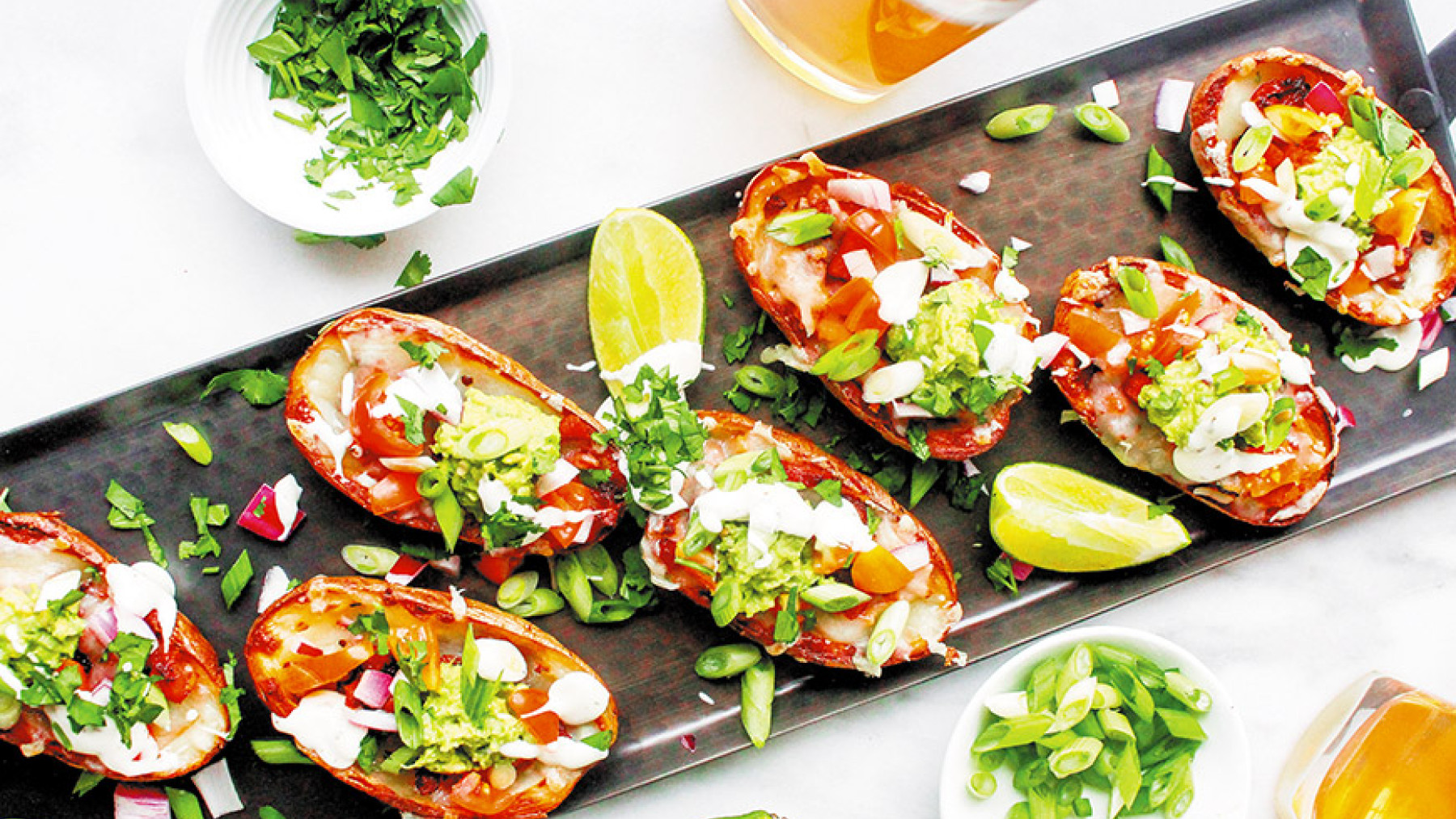 Nachos de Cáscara de Papa con Chorizo
