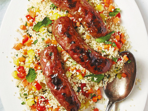 Chorizos en Cama de Cous Cous