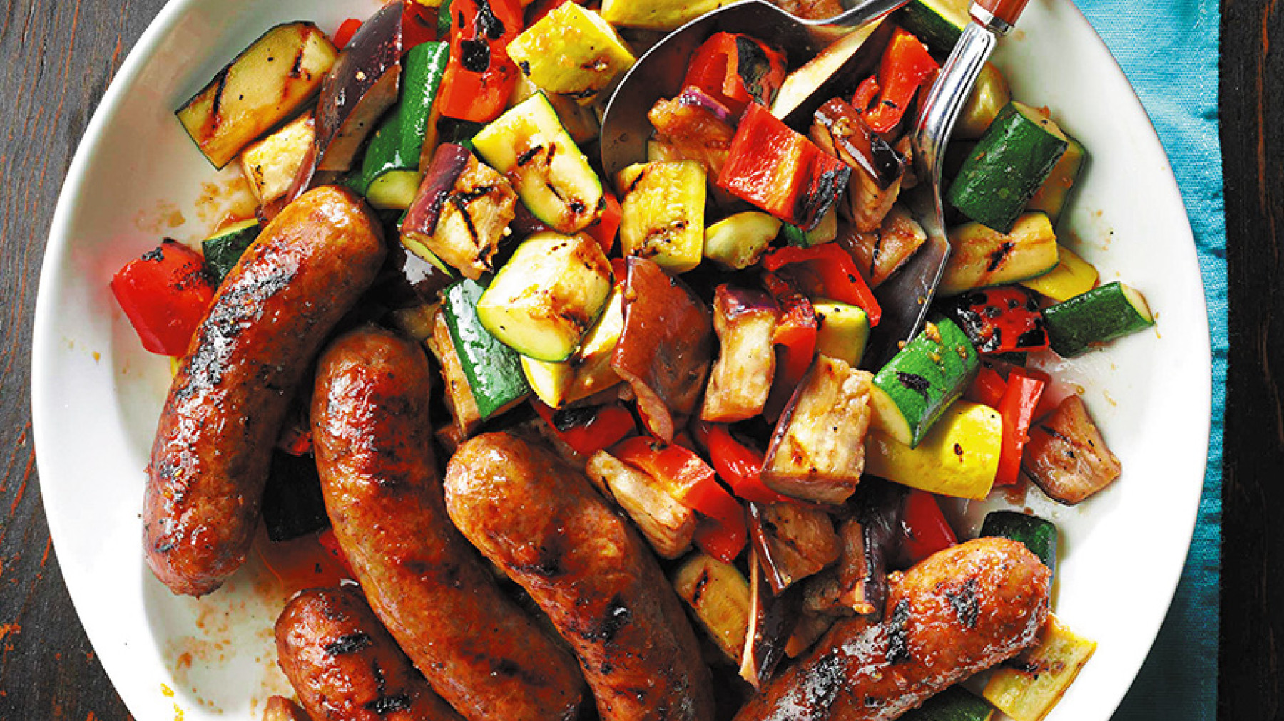 Chorizos y Vegetales al Grill