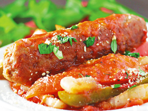 Cacerola de Chorizos Y Chiles a la Marinara