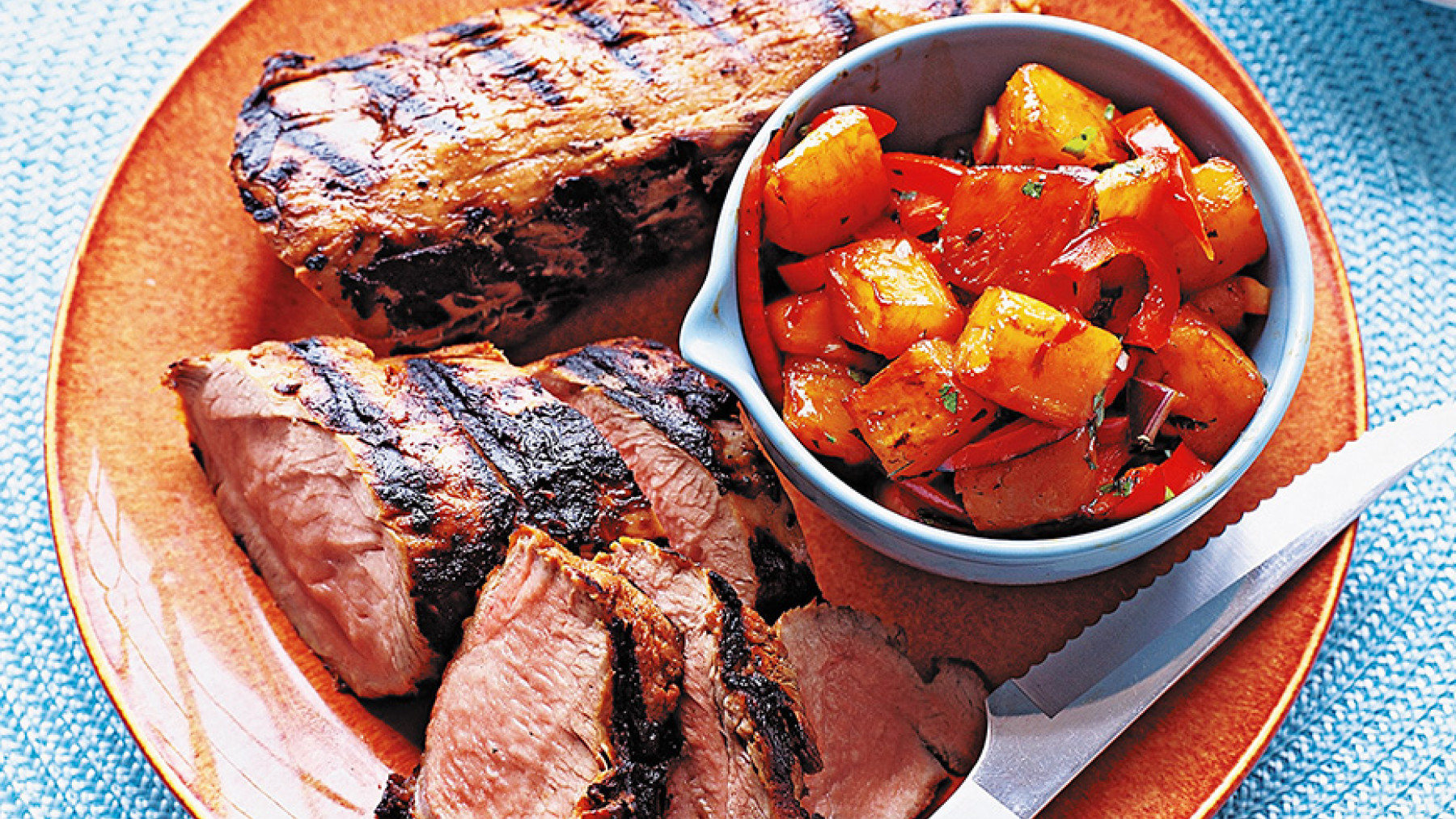 Lomo Grillado con Salsa de Papaya