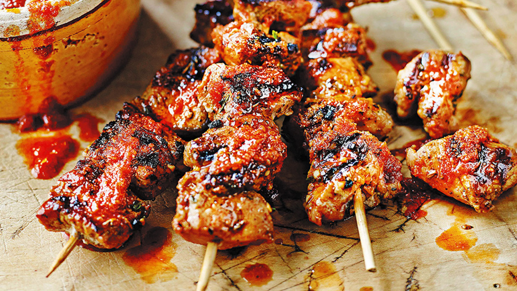 Pinchos de Cerdo al Mojo Picante