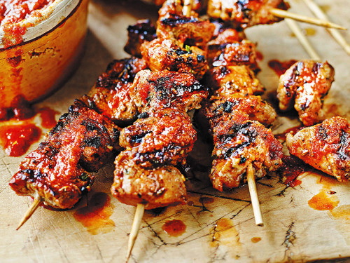 Pinchos de Cerdo al Mojo Picante