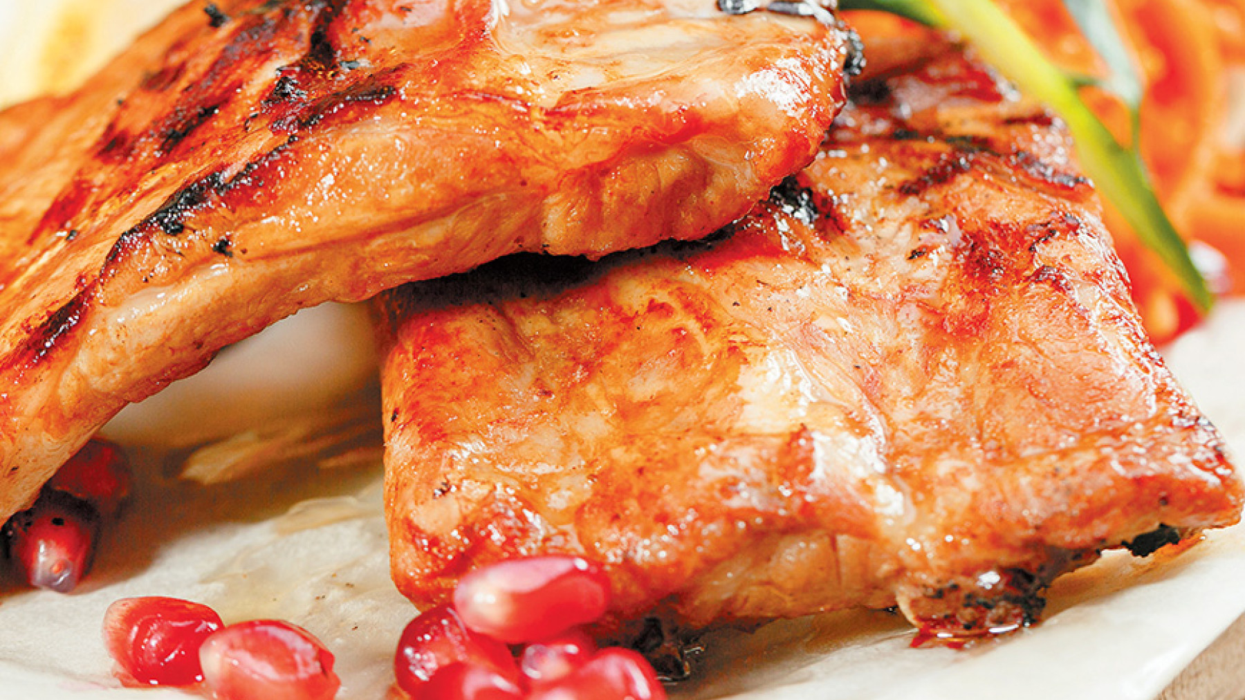 Ribs con glaseado de fruta