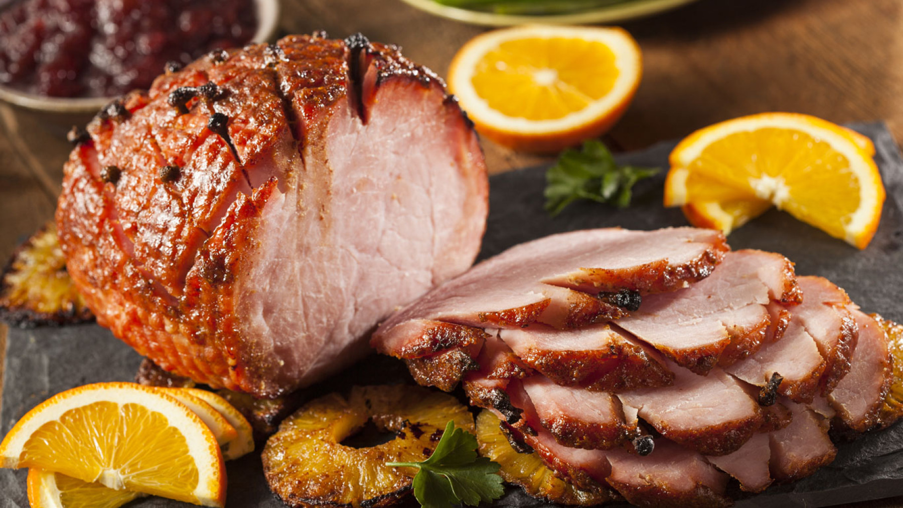 Jamón Navideño Horneado con miel