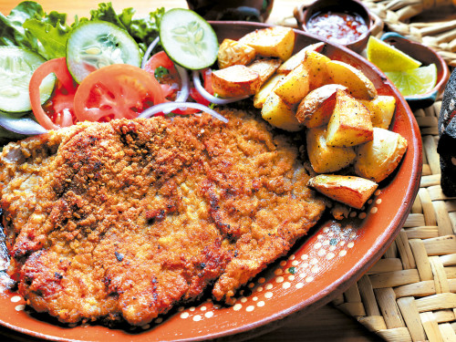 Milanesa de Res con Papas