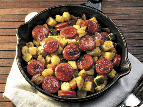 Hash de papa con chorizo ahumado