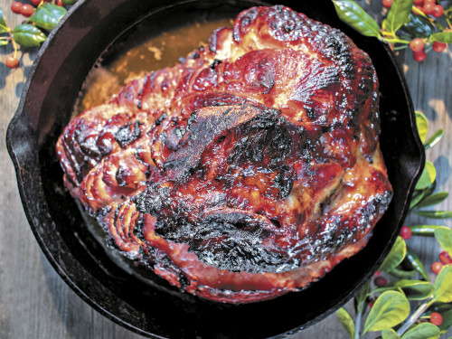 Pierna de cerdo en glaseado dulce con pimienta