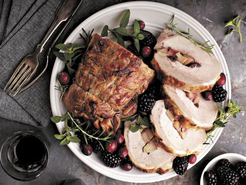 Filete relleno de uvas