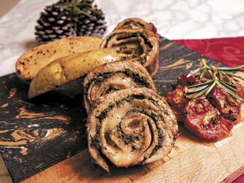 Medallones de filete de cerdo relleno