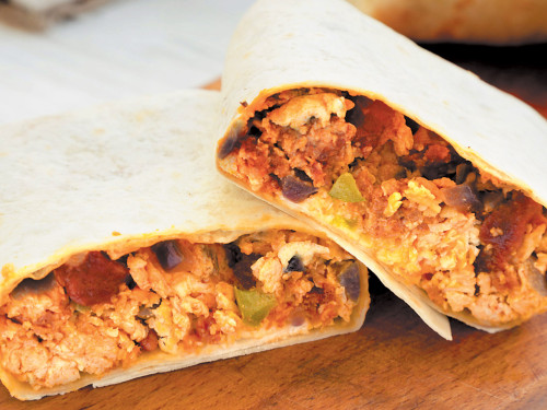 Burritos de huevo y chorizo extremeño