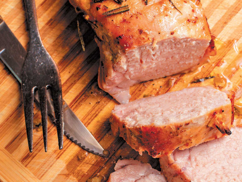 Filete de cerdo asado con glaseado de guayaba