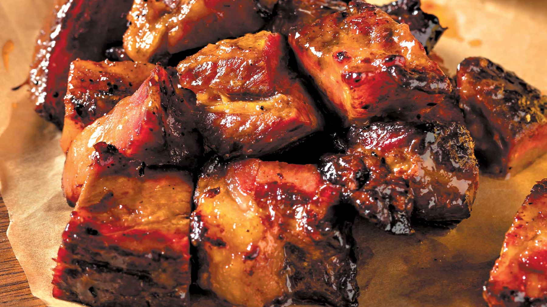 Chicharrón de cerdo barbacoa asado