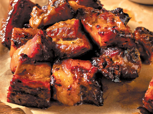 Chicharrón de cerdo barbacoa asado