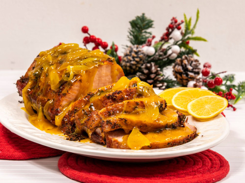 Lomito Navideño con hierbas y salsa de naranja