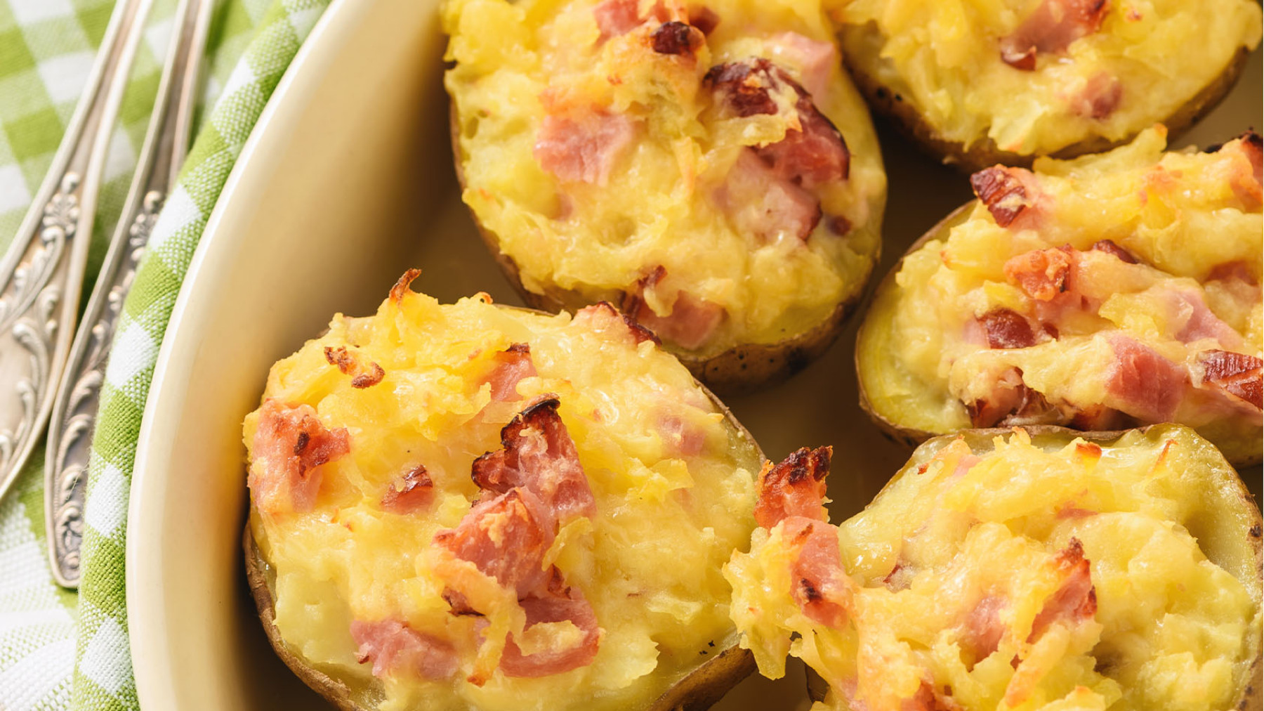 Papas rellenas con Jamón Cubano