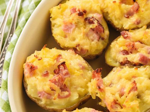 Papas rellenas con Jamón Cubano
