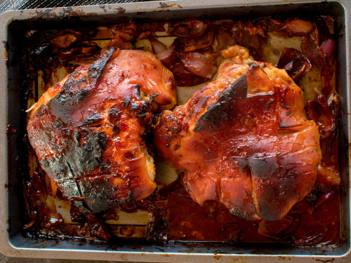 Nucas de Cerdo con azúcar y piña