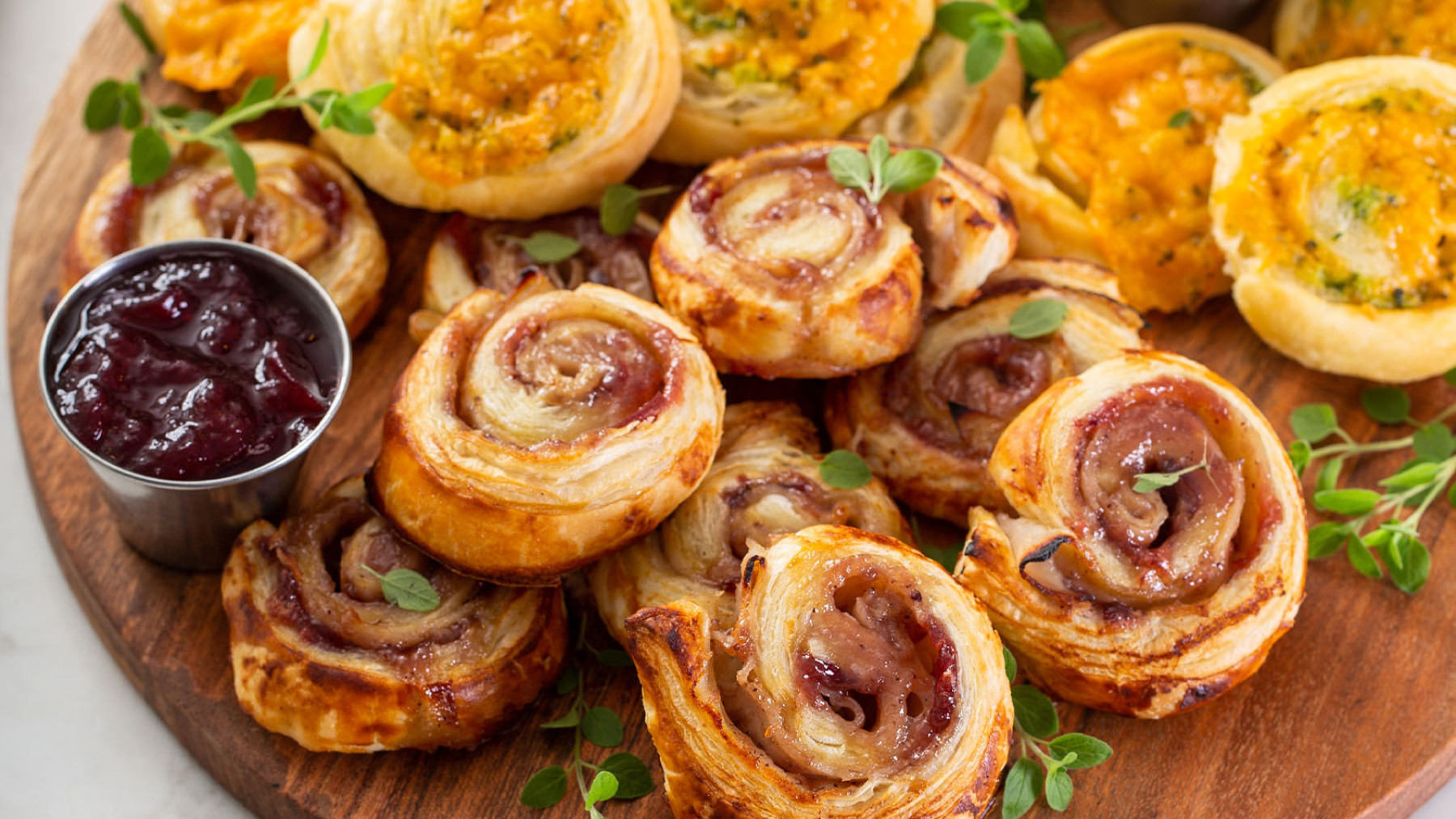 Rollitos de jamón y de queso