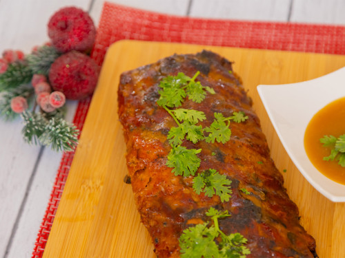 Baby back Ribs de cerdo con glaseado de naranja y café